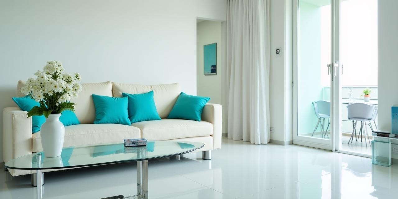 Interno pulito e luminoso ispirato allo stile costiero